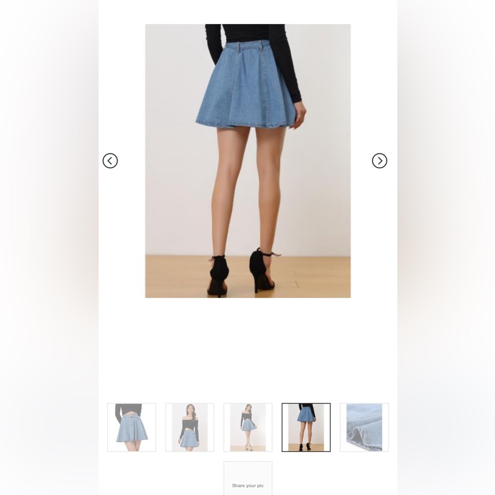LOFT light denim skirt
